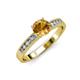 3 - Ronia Classic Citrine and Diamond Engagement Ring 