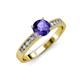 3 - Ronia Classic Iolite and Diamond Engagement Ring 