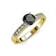 3 - Ronia Classic Black and White Diamond Engagement Ring 