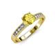 3 - Ronia Classic Yellow Sapphire and Diamond Engagement Ring 