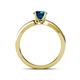 4 - Enya Classic Blue and White Diamond Engagement Ring 