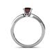 4 - Enya Classic Red Garnet and Diamond Engagement Ring 
