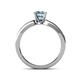 4 - Enya Classic Aquamarine and Diamond Engagement Ring 