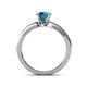 4 - Enya Classic London Blue Topaz and Diamond Engagement Ring 