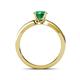 4 - Enya Classic Emerald and Diamond Engagement Ring 