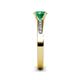 5 - Enya Classic Emerald and Diamond Engagement Ring 