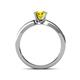 4 - Enya Classic Yellow and White Diamond Engagement Ring 