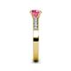 5 - Ronia Classic Pink Tourmaline and Diamond Engagement Ring 