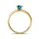 4 - Ronia Classic London Blue Topaz and Diamond Engagement Ring 