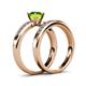 4 - Enya Classic Peridot and Diamond Bridal Set Ring 