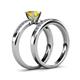 4 - Enya Classic Yellow Sapphire and Diamond Bridal Set Ring 