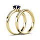4 - Ronia Classic Blue Sapphire and Diamond Bridal Set Ring 