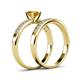 4 - Ronia Classic Citrine and Diamond Bridal Set Ring 