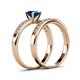 4 - Ronia Classic Blue and White Diamond Bridal Set Ring 