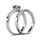 4 - Ronia Classic Smoky Quartz and Diamond Bridal Set Ring 