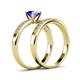 4 - Ronia Classic Tanzanite and Diamond Bridal Set Ring 