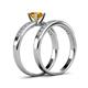 4 - Ronia Classic Citrine and Diamond Bridal Set Ring 
