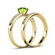 4 - Ronia Classic Peridot and Diamond Bridal Set Ring 