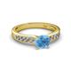 2 - Enya Classic Blue Topaz and Diamond Engagement Ring 