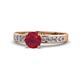 1 - Enya Classic Ruby and Diamond Engagement Ring 