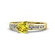 1 - Enya Classic Yellow and White Diamond Engagement Ring 
