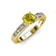 3 - Enya Classic Yellow and White Diamond Engagement Ring 
