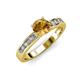 3 - Enya Classic Citrine and Diamond Engagement Ring 