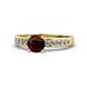 1 - Enya Classic Red Garnet and Diamond Engagement Ring 