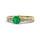 1 - Enya Classic Emerald and Diamond Engagement Ring 