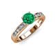 3 - Enya Classic Emerald and Diamond Engagement Ring 
