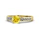 1 - Enya Classic Yellow Sapphire and Diamond Engagement Ring 