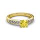 2 - Enya Classic Yellow Sapphire and Diamond Engagement Ring 