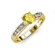 3 - Enya Classic Yellow Sapphire and Diamond Engagement Ring 