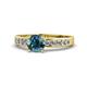 1 - Enya Classic Blue and White Diamond Engagement Ring 