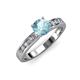 3 - Enya Classic Aquamarine and Diamond Engagement Ring 