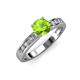 3 - Enya Classic Peridot and Diamond Engagement Ring 