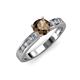 3 - Enya Classic Smoky Quartz and Diamond Engagement Ring 