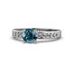 1 - Enya Classic Blue and White Diamond Engagement Ring 
