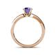 4 - Enya Classic Iolite and Diamond Engagement Ring 