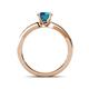 4 - Enya Classic London Blue Topaz and Diamond Engagement Ring 