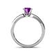 4 - Enya Classic Amethyst and Diamond Engagement Ring 