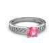 2 - Enya Classic Pink Tourmaline and Diamond Engagement Ring 
