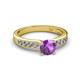 2 - Enya Classic Amethyst and Diamond Engagement Ring 