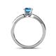 4 - Enya Classic Blue Topaz and Diamond Engagement Ring 