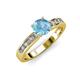 3 - Enya Classic Blue Topaz and Diamond Engagement Ring 