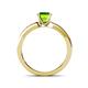 4 - Enya Classic Peridot and Diamond Engagement Ring 