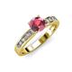 3 - Enya Classic Rhodolite Garnet and Diamond Engagement Ring 