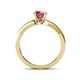 4 - Enya Classic Rhodolite Garnet and Diamond Engagement Ring 