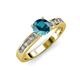 3 - Enya Classic London Blue Topaz and Diamond Engagement Ring 