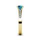 5 - Enya Classic London Blue Topaz and Diamond Engagement Ring 